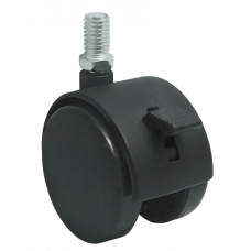 Опора двухколесная с винтом M8 D40 мм со стопором Pulse OK-40/2-CT